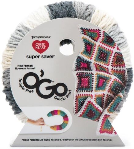 Red Heart Super Saver O'Go Yarn (141G/5 OZ) ، NEWSPRINT in Saudi Arabia