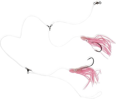 UMT Red Snapper Fishing Rig with Hi-Lo 3" Fat Squid Teasers, Mustad Size 8/0 Octopus Hooks, 60lb Monofilament Line in Saudi Arabia