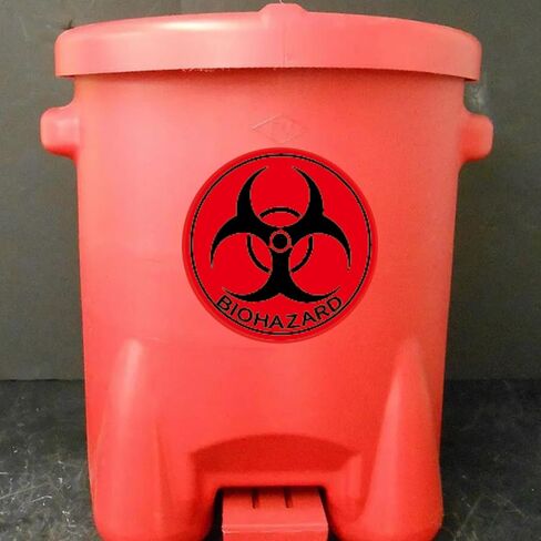 1 بوصة Biohazard ملصقات مقاومة للماء Biohazard تحذير الملصقات المخاطر - رمز Biohazard الشامل فينيل ملصقات تحذير المواد الخطرة للمختبرات والمستشفيات والاستخدام الصناعي 300 PCS (1INCH) in Saudi Arabia