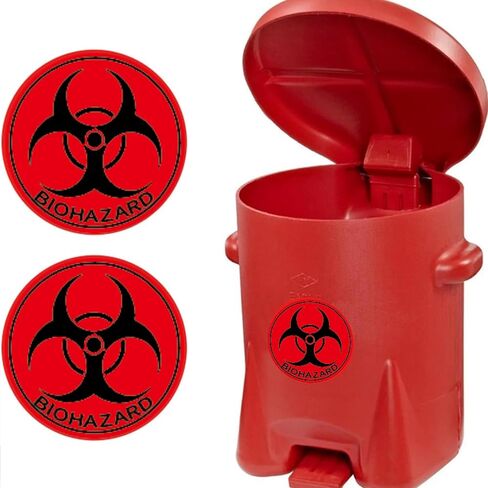 1 بوصة Biohazard ملصقات مقاومة للماء Biohazard تحذير الملصقات المخاطر - رمز Biohazard الشامل فينيل ملصقات تحذير المواد الخطرة للمختبرات والمستشفيات والاستخدام الصناعي 300 PCS (1INCH) in Saudi Arabia