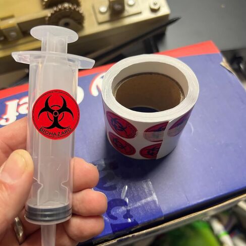 1 بوصة Biohazard ملصقات مقاومة للماء Biohazard تحذير الملصقات المخاطر - رمز Biohazard الشامل فينيل ملصقات تحذير المواد الخطرة للمختبرات والمستشفيات والاستخدام الصناعي 300 PCS (1INCH) in Saudi Arabia