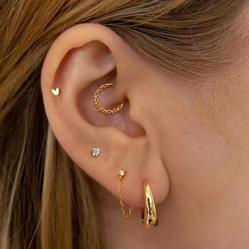 1pc Titanium Nose Rings Hoop 16G Multi-pointed Nose Ring Diameter 8mm/10mm Cartilage Helix Daith Rook Earring Hinged ASTM F136 Septum rings Segment Ring Clicker Piercing Silver-Gold-Black in Kuwait