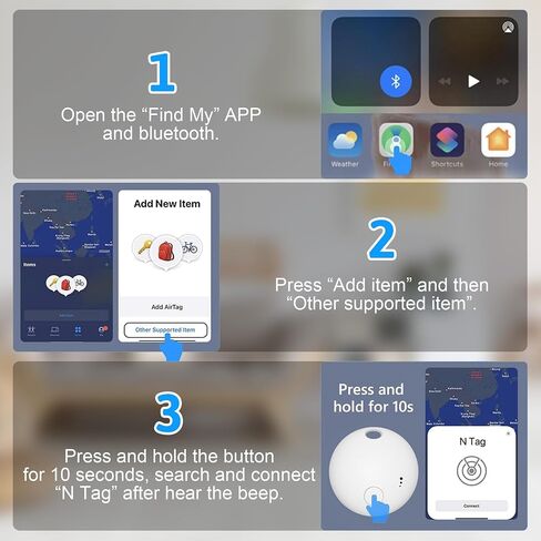 Tracker Tag 4 Packs Bluetooth Tracker ، جهاز تتبع موقع العلامات الذكية ، Finder Keys ومحدد العناصر ، مكتشفو عنصر تعقب الهواء مع Find (iOS فقط) تتبع مفاتيحك ومحفظة الأمتعة والحيوانات الأليفة والحقيبة in Kuwait