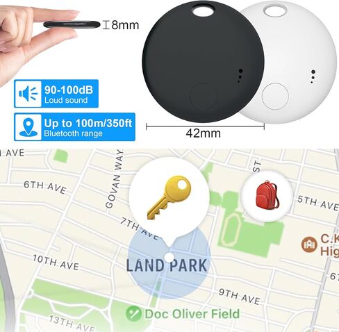 Tracker Tag 4 Packs Bluetooth Tracker ، جهاز تتبع موقع العلامات الذكية ، Finder Keys ومحدد العناصر ، مكتشفو عنصر تعقب الهواء مع Find (iOS فقط) تتبع مفاتيحك ومحفظة الأمتعة والحيوانات الأليفة والحقيبة in Kuwait