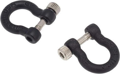 1:10 RC Tow Stackles D-Ring Trailer Buckles for 1/10 RC Rock Crawler SCX10 Tamiya CC01 TRX4 D90 D110 RC Car Truck Association (4 PCS Black) in Kuwait