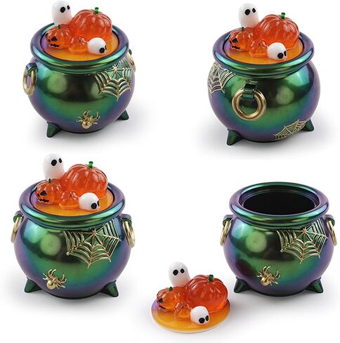 قوالب راتنج راتنج Actvty Witch Cauldron ، قوالب سيليكون مرجل الفقاعات لالتصاب راتنج الايبوكسي ، قالب جرة الهالوين مع صندوق تخزين المجوهرات DIY ، حاوية حلوى ، جرة الشموع in Kuwait