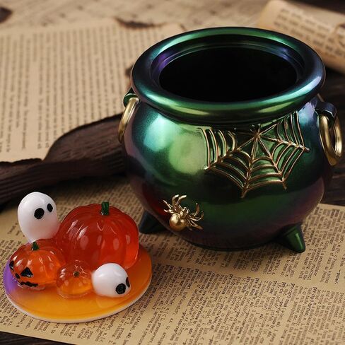 قوالب راتنج راتنج Actvty Witch Cauldron ، قوالب سيليكون مرجل الفقاعات لالتصاب راتنج الايبوكسي ، قالب جرة الهالوين مع صندوق تخزين المجوهرات DIY ، حاوية حلوى ، جرة الشموع in Kuwait