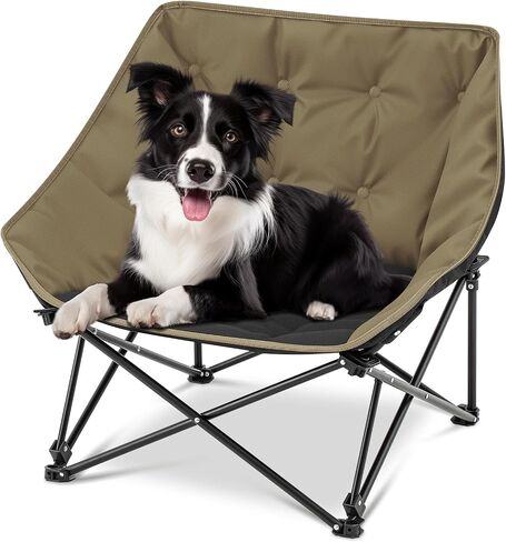 Portable Dog Camping Chairs for Dogs Raised Pet Bed for Outdoor Folding Chair Patio Lazy Puppy Cot Heavy Duty Pet Camping Gear(29 x 45 x 20 Inches,Check) in Saudi Arabia