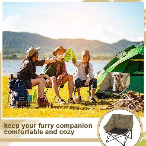 Portable Dog Camping Chairs for Dogs Raised Pet Bed for Outdoor Folding Chair Patio Lazy Puppy Cot Heavy Duty Pet Camping Gear(29 x 45 x 20 Inches,Check) in Saudi Arabia