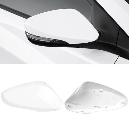 yumzeco متوافق مع Hyundai Elantra MD Side Mirror Cover Cap 2011 2012 2013 2014 2015 2015 ، CAPER Side Mirror Caps بديل W/Light ، Clip-On Replac in Kuwait