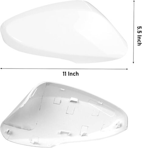 yumzeco متوافق مع Hyundai Elantra MD Side Mirror Cover Cap 2011 2012 2013 2014 2015 2015 ، CAPER Side Mirror Caps بديل W/Light ، Clip-On Replac in Kuwait