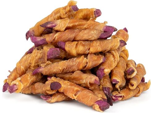 Mon2Sun Rawhide Cog Treats ، وجبات خفيفة من الدجاج ملفوفة ، ومضغ صحي وطبيعي للكلاب الصغيرة ، 10.6 أوقية (15 عدد - حزمة 1) in Kuwait