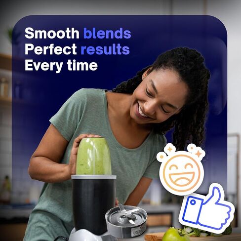 بديل شفرة متوافقة مع Nutribullet 600W/900W Pro Series Blender - يشمل حلقة ختم الحشية - قطع غيار بديل Nutribullet لـ Bullet Blender ، Nutri Bullet Pro 900 in Saudi Arabia