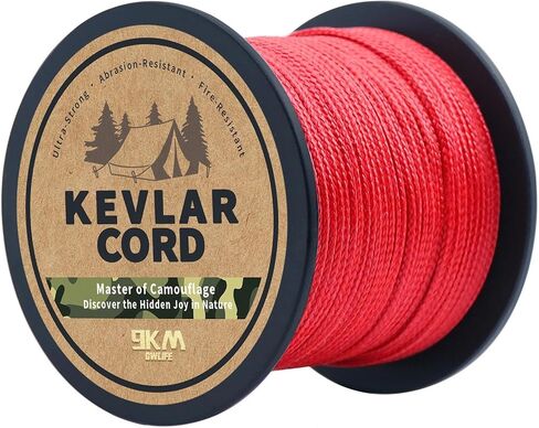 9KM DWLIFE Red Kevlar Cord – Ultra-Strong, Lightweight & Abrasion-Proof Survival Rope for Camping, Tactical Gear, Hammock Ridgeline, Trip Wire in Saudi Arabia