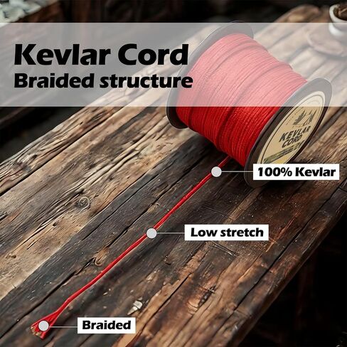 9KM DWLIFE Red Kevlar Cord – Ultra-Strong, Lightweight & Abrasion-Proof Survival Rope for Camping, Tactical Gear, Hammock Ridgeline, Trip Wire in Saudi Arabia
