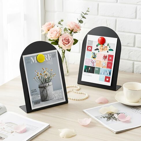 Shimeyao 2 PCS لوحة نشرة مغناطيسية وردية للألواح اللوحية مع 8 مغناطيس 12 × 8.5 بوصة معروضة Easel Stand for Home Office School Table Supplies in Saudi Arabia