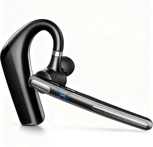 Bluetooth Headset Wireless Headset with Mic for Cell Phone/PC/Tablet/Laptop, 90D Standby/110H Talktime Bluetooth Earpiece for Trucker Drivers/Business/Office (Black) in Saudi Arabia