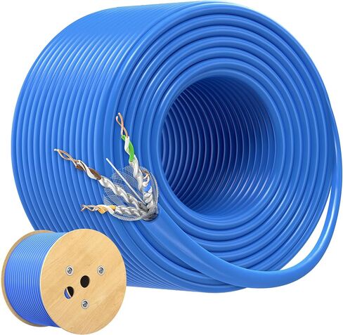 تم تصنيف مسائل الكابلات [UL مدرجة 10 جيجابت في الثانية في الجدار (CM) 23AWG CORPER COSPER CAT 6A كابل - 1000 قدم ، صلبة ، S/STP ، S/FTP CAT6A كابل الإيثرنت السائبة ، CAT6A الحبل الإيثرنت in Saudi Arabia