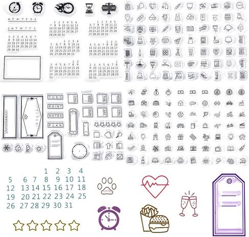 CRASPIRE Cat Clear Stamps Cartoon Animal Butterfly Heart Vintage Reusable Retro Postmark Transparent Silicone Stamp Seals for Journaling Card Making Decor DIY Scrapbooking Supplies Album Decoration in Saudi Arabia