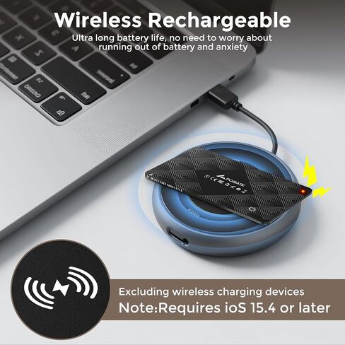 Airtag Card Wallet Tracker لـ Apple Find My (iOS Only) - 2025 Ultra -Slim 1.8mm Smart Finder ، IP67 Locator لمحافظ الرجال والأمتعة ، 1 حزمة in Kuwait