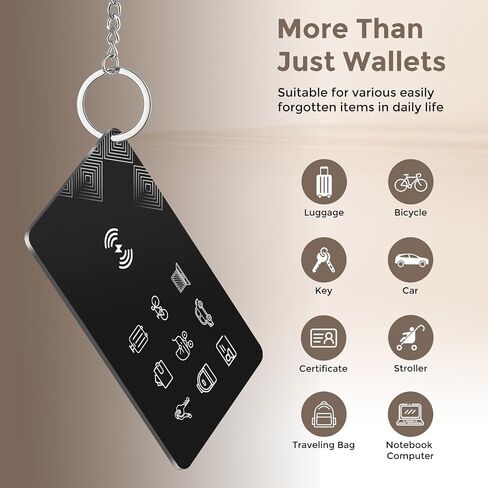 Airtag Card Wallet Tracker لـ Apple Find My (iOS Only) - 2025 Ultra -Slim 1.8mm Smart Finder ، IP67 Locator لمحافظ الرجال والأمتعة ، 1 حزمة in Kuwait