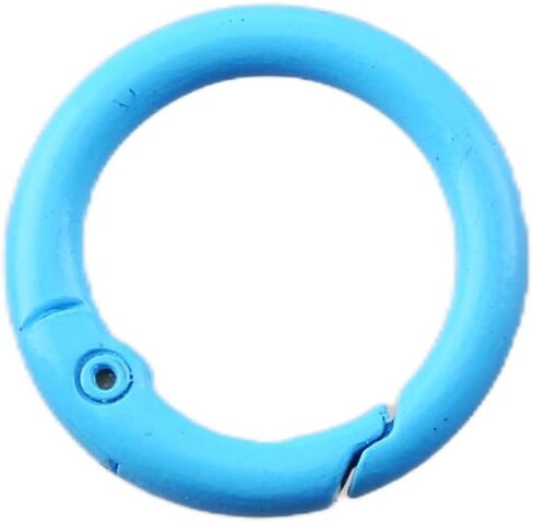 Carabiner Clip 48Pcs Metal Colored Key Ring Clip Circle Keychain Rings Bulk Spring O Ring Round Cute Carabiner Spring Snap Hook Key Chain Clips for DIY Keychain Bag Charm Handbag Purse Dog in Kuwait