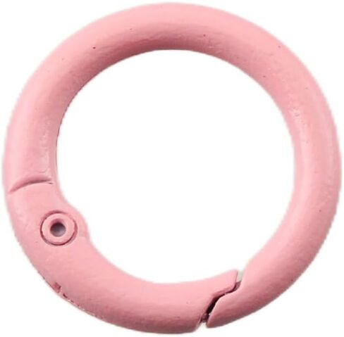 Carabiner Clip 48Pcs Metal Colored Key Ring Clip Circle Keychain Rings Bulk Spring O Ring Round Cute Carabiner Spring Snap Hook Key Chain Clips for DIY Keychain Bag Charm Handbag Purse Dog in Kuwait