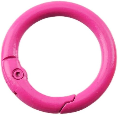 Carabiner Clip 48Pcs Metal Colored Key Ring Clip Circle Keychain Rings Bulk Spring O Ring Round Cute Carabiner Spring Snap Hook Key Chain Clips for DIY Keychain Bag Charm Handbag Purse Dog in Kuwait