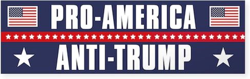 CafePress Pro America Anti Trump 10"x3" Rectangle Vinyl Bumper Sticker Car Decal in Saudi Arabia