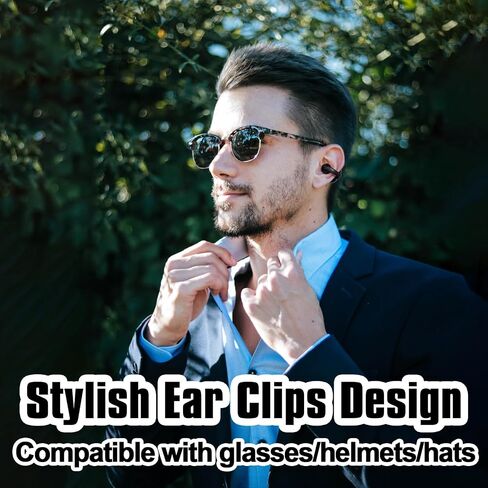 Bone Conduction Bluetooth Headphones with Microphone Wireless Computer Headsets with Mic Noise Canceling Open Ear Large Battery Multi-Point Connection for Working Cycling Driving Meeting in Kuwait