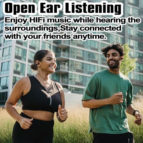 Bone Conduction Bluetooth Headphones with Microphone Wireless Computer Headsets with Mic Noise Canceling Open Ear Large Battery Multi-Point Connection for Working Cycling Driving Meeting in Kuwait