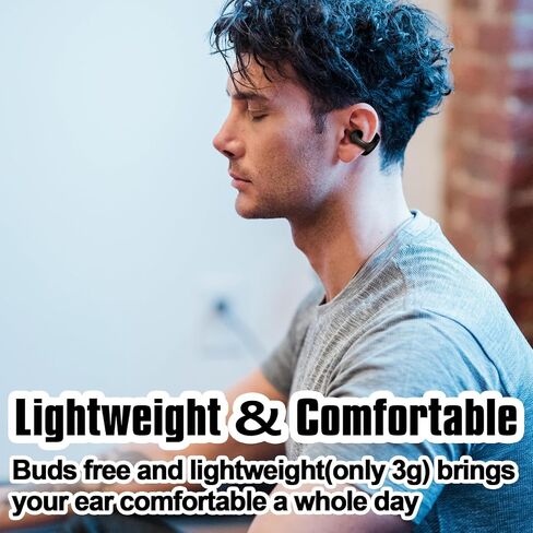 Bone Conduction Bluetooth Headphones with Microphone Wireless Computer Headsets with Mic Noise Canceling Open Ear Large Battery Multi-Point Connection for Working Cycling Driving Meeting in Kuwait