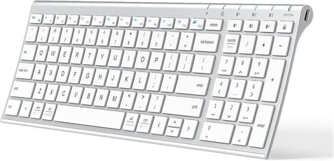 iClever Bluetooth Keyboard Quiet Typing Multi-Device USB-C Rechargeable – Slim Wireless Keyboard for Mac Windows iPad Office in Saudi Arabia