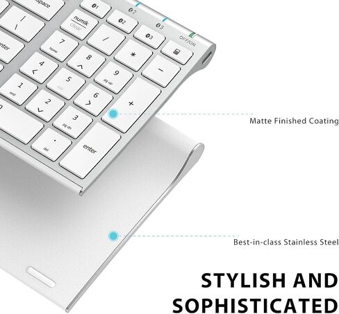 iClever Bluetooth Keyboard Quiet Typing Multi-Device USB-C Rechargeable – Slim Wireless Keyboard for Mac Windows iPad Office in Saudi Arabia