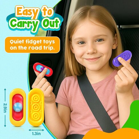 Sensory Marble Fidget for Kids Classroom- 18 Pack Gel Squeeze Stress Anxiety Autistic ADHD, Quiet Fidget Classroom Treasure Box Prize, Adult Special Needs Worry Stones, Bulk Gifts Stocking Stuffers in Saudi Arabia