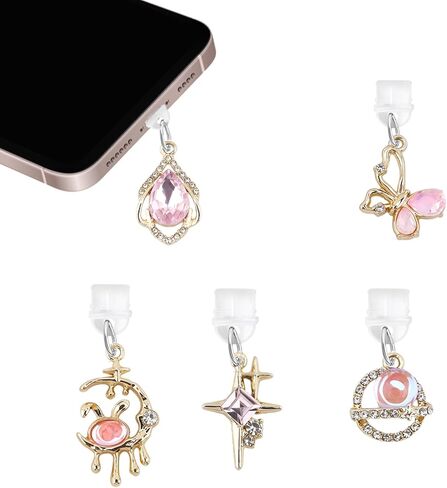 QPIXVB 4PCS Dust Plug Charm Type C,Kindle Dust Plug Charm,Kindle Paperwhite Accessories for Readers Book Lover Women Men in Kuwait