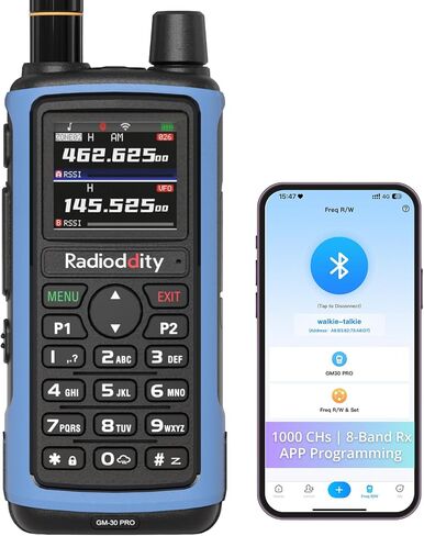 Radioddity GM-30 Pro GMRS Radio ، راديو طويل المدى باليد مع UHF/VHF/NOAA/FM/Airbands in Saudi Arabia