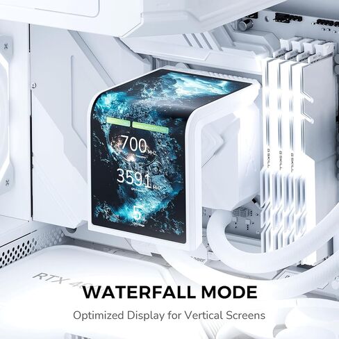TRYX Panorama SE 240 ARGB 240mm AIO Rotatable 6.67'' AMOLED Curved Screen 3D Anamorphic Effect Customizable AIO Cooler 240mm Asetek Adela Pump 260w TDP ARGB Fan Intel LGA 1851/1700 AMD AM5/AM4 in Kuwait