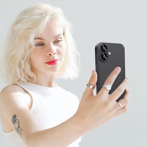 Compatible with iPhone 16 and 16 Plus Camera Lens Protector, Bling Rhinestone Sparkle Diamond 9H Tempered Glass Lens Cover Shockproof Full Protective Camera Cover in Kuwait