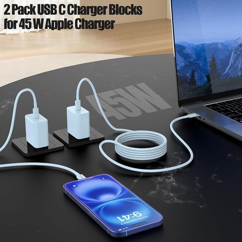 (6ft+10ft) iPhone Charger Fast Charging for iPhone 14 13 12 Fast Charger,20W USB C Wall Charger with Type C to Lightning Cord for i Phone 13/14/12 Pro Max Plus/11,iPad-2Pack in Kuwait