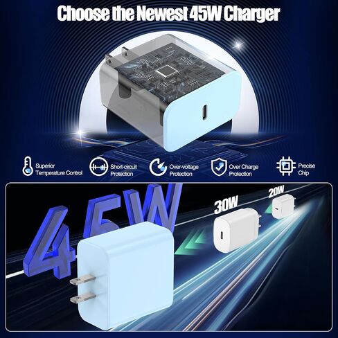 (6ft+10ft) iPhone Charger Fast Charging for iPhone 14 13 12 Fast Charger,20W USB C Wall Charger with Type C to Lightning Cord for i Phone 13/14/12 Pro Max Plus/11,iPad-2Pack in Kuwait
