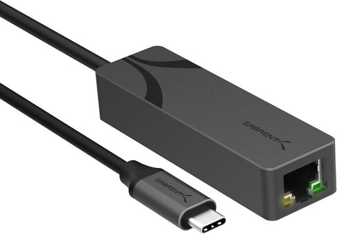 SABRENT USB 3.0 to 2.5 Gigabit Ethernet Adapter – USB-A to 2.5GbE Network Adapter, Aluminum Housing, Plug-and-Play, Backward Compatible with 10/100/1000/2500 Mbps, Bus Powered (NT-UA25) in Saudi Arabia