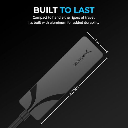 SABRENT USB 3.0 to 2.5 Gigabit Ethernet Adapter – USB-A to 2.5GbE Network Adapter, Aluminum Housing, Plug-and-Play, Backward Compatible with 10/100/1000/2500 Mbps, Bus Powered (NT-UA25) in Saudi Arabia