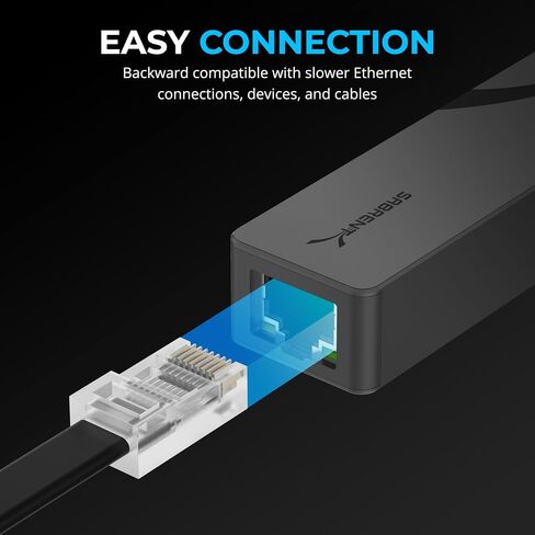 SABRENT USB 3.0 to 2.5 Gigabit Ethernet Adapter – USB-A to 2.5GbE Network Adapter, Aluminum Housing, Plug-and-Play, Backward Compatible with 10/100/1000/2500 Mbps, Bus Powered (NT-UA25) in Saudi Arabia