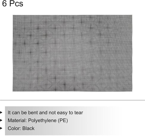 MECCANIXITY 10pcs 13"x20" Plastic Mesh Canvas Sheet 8 Count Needlepoint Blank Canvas Square for Embroidery Knit Crochet Acrylic Yarn Crafting, Black in Saudi Arabia