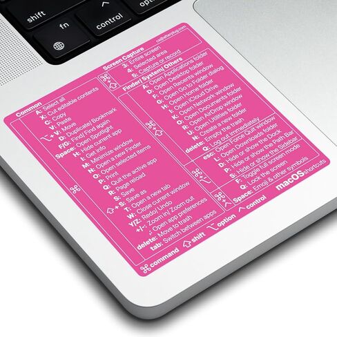 ملصقات لوحة مفاتيح Mac OS OS ، 50+ اختصارات لـ MacBook Pro & Air من 13 إلى 16 بوصة in Kuwait