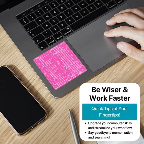 ملصقات لوحة مفاتيح Mac OS OS ، 50+ اختصارات لـ MacBook Pro & Air من 13 إلى 16 بوصة in Kuwait