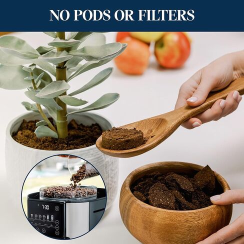 De'longhi TrueBrew Drip Coffee Maker ، بنيت في طاحونة ، خدمة واحدة ، من 8 أونصة إلى 24 أوقية مع 40 أوقية من القنسي in Kuwait