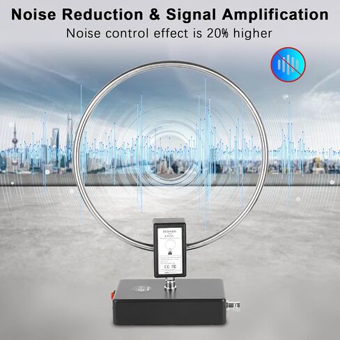 K-480WLA Portable Active Loop Antenna 0.5MHz-500MHz 30dBi Broadband Receiving Antenna | Built-in Filter | LW/MW/SW/FM/VHF/HF/Air 6 Meters SDR Ham Radio Antenna with 1800mAh Battery in Kuwait