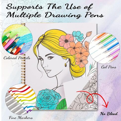 8.3×11.7in Adult Mandala Coloring Book for Relaxation, 2 Pack Adult Spiral Bound Coloring Books for Women with Inspirational Quotes, Mindfulness Stress Relief Patterns for Adults, Teens, Ideal Gift in Saudi Arabia